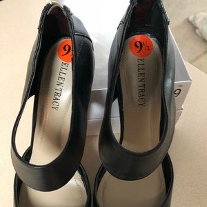 Ellen Tracy ankle cuff pumps.